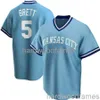 Custom George Brett #5 Cooperstown Jersey Stitched Men Women Youth Kid Baseball Jersey XS-6XL