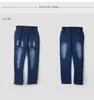 Jeans 2022 Drop Frühling Herbst Baby Mädchen Ripped Kinder Gebrochen Loch Hosen Kinder Jungen Elastische Taille Denim Hosen