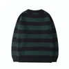 Pulls pour hommes Vintage pull tricoté hommes femmes Harajuku décontracté coton pull Tate Langdon même Style vert hauts à rayures 2022 automne