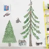 Large Fresh Christmas Tree Wall Stickers Self-Adhesive Paper Bedroom Home Decor Living Room Background Wall Porch Decoration 211124