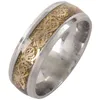 2X Dragon Scale Dragon Pattern Beveled Edges Celtic Rings Jewelry Wedding Band For Men Gold 9 & 12 G1125