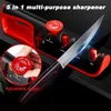 5In1 Knife ener Professional Kitchen Knives Grinder Scissors ening Tungsten Diamond Ceramic Angle Adjustable 220311