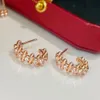 AYBS bijoux de luxe dames haute qualité brillant marquage Rivets boucles d'oreilles Rock Hip-Hop Style 2021 amoureux de la marque