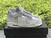 Authentic 4 shoe KAWS Air Cool Grey White Glow In DARK Mens Outdoor Shoes Sports Sneakers With Original Box 930155-003