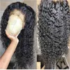 Pelucas de onda de agua frontal de encaje 360 Peluca de cabello humano pre desplumado para mujeres negras Frente completo 130% densidad 13x4 diva1