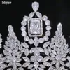 Pinzas para el cabello Barrettes Zirconia de lujo Miss Universo Coronas grandes Tiara de cristal de boda para mujeres CZ Princesa hecha a mano Cabeza de cumpleaños3355791