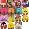 Sexy Women Summer Shorts Meia-calça Personalidade Padrão Estampado Calça Curta Moda Calças de Ioga Agasalhos