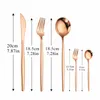 Dinnerware Sets Spoon Fork Knife Set Tableware Silverware 30Pcs Home Complete Dinner Pink Cutlery Stainless Steel