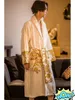 Men039s Sleepwear Market popular cotton couples bathrobe with velvet jacquard logo fadeless material 100 imported Egyptian co6754448