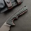 Nouveau couteau droit tactique M27 fort haut de gamme Z-wear Drop Point 6.5mm Lame Full Tang G10 Poignée Couteaux à lame fixe de survie en plein air avec cuir Kydex