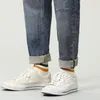 M￤ns jeans Herr D503 High Street Vintage Denim Pants for Men Japan Style Hole Brodery Ejressed Frayed Stretch Small Straight