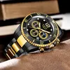 Lige heren horloges mode zakelijke waterdichte quartz horloge voor mannen top merk luxe roestvrij staal sport klok mannelijke 210527