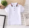 Lovely Baby Boys Girls Cotton Tshirts Summer Kids Short Sleeve Tshirt Children Casual TurnDown Collar Shirts Child Tops Tees Ch9955001