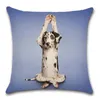 Cuscino/Cuscino decorativo Yoga Cani Fodera per cuscino stampata con animali Decorazione per la stanza Sedia Seggiolino Divano Decorazione per auto Casa Bambini Amico Camera da letto Gi