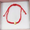 Rood koord en goud Sweet Dolls Xxs Bear Bracelet Authentieke 925 sterling zilveren armbanden Past Europese beer sieradenstijl cadeau Andy Jewel 414831000