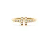 Midi Rings ring designer jewelry Double T 925 Sterling Silver Open 18k rose gold couple versatile light luxury female gift286h