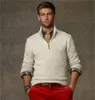 2021 새로운 고품질 겨울 남성 스탠드 칼라 지퍼 두꺼운 스웨터 니트웨어 남자 버튼 꽃 스웨터 패션 스웨터 재킷