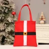 Christmas Bag Christmas Party Decorations Santa Claus Bags 21*21cm Non-woven Xmas Candy Gift Handbags for Kids Children DH0212