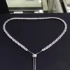 UMGODLY Luxury Brand High Quality White Heart Wheat Ears Necklace Micro Cubic Zirconia Stones Women Fashion Jewelry New Arrival X0707