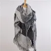 Lenços mulheres outono inverno quente grande senhora espessa moda cashmere lã mistura macia retalhos scarf xaile wrap