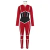 갇힌 컬러 블록 스웨트 슈트 여성 매칭 세트 Tracksuit Zip Up 자른 까마귀와 바지 Lounge Wear Two Piece Outfits Women's Tracksuits