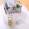Metal Iron Wire Desktop Storage Basket Cosmetic Container Organizer Bathroom Collection Toiletry Wrought Holder Kitchen E3B4 Baskets