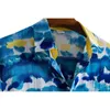 Mens Funky Colorful Holiday Aloha Hawaiian Shirt Short Sleeve Casual Button Down Beach Wear for Men Party Outfit Clothing M-4XL 210522