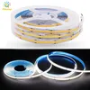 DC12V 24V COB Strips 8mm High Density Flexible Ribbon Neon Light IP20 RA90 320LEDs Dimmable LED Strip Lights for Indoor Outdoor Decor