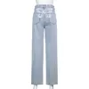 Papillon Imprimer Denim Pantalon Femmes Y2K Jeans Pour Filles Femme Mode Vintage Taille Haute Pantalon Harajuku Capris Streetwear 210415