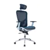 US Stock Commercial Furniture Techni Mobili High Back Executive Mesh Office Chair with Arms, Headrest and Lumbar Support, Blue a09