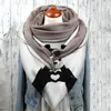 Scarves Fashion Women Cute Cat Print Scarf Hijabs Female Lady Retro Multi-purpose Shawl Button Femme Wraps Foulard Bufand #1
