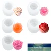 Nouvelle fleur / Silicon Rose 3D Savon Moule de gâteau Décoration manuelle manuelle à la main en résine à la main bougeon moule moule de moule de glace au chocolat