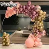 1set 126Pcs Mixed Gold Rose Red Chrome Ballon Garland Set Globos de varios tamaños Kit de cadena Boda Fiesta de cumpleaños Decoraciones Globo 210626