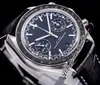 OMF A9900 Automatyczny Chronograph Mens Watch MoonWatch Black Dial Silver Hand 329.33.44.51.01.001 Skórzany pasek Super wydanie zegarki Puretime OM39