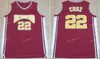 Mens Carter Richmond Oilers Basketball 22 Timo Cruz Red Shirts University Jerseys billig mixordning