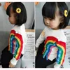 Baby Girls Sweaters Brand Kids Autumn Knitted Pullover Sweater Cotton Tassels Rainbow Top Clothes 210521