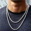 2021 12 mm Miami Cuban Link Chain Naszyjnik Bracelet tenisowy Zestaw dla męskiego Bling Hip Hope Out Diamond Gold Srebrny Raper W7403831