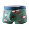 underpants 속옷 남자 4pcs / 세트 남성 팬티와 코튼 과일 인쇄 클래식 망 복서 팬티 통기성 남성 반바지 칼레컨 남자