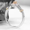 Real 925 Sterling VVS1 voor vrouwen Anillos 2 karaat Bizuteria zilver 925 sieraden edelsteen diamanten ring