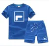 children's clothing Sets boys gril summer kids clothes Luxury tshirt designer printing Short sleeve+shorts FL21458