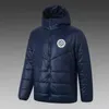 21-22 Montpellier HSC Erkekler Down Hoodie Ceket Kış Çılgın Çıngırak Spor Paltosu Full Fermuar Sporları Açık Sıcak Sweatshirt Logosu Özel