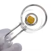 Thermochromic Smoking Accessories Banger Quartz Nail Yellow Color CAD Core Bottom Flat Top OD 26mm Domeless Nails 14mm 18mm Male Female Dab Rig DHL 681