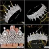 Clips Barrettes Bijoux Drop Delivery 2021 Brillant Plein Zircon Mariage Mariée Couronne Cristal Turban Adulte Cérémonie Diadèmes Cheveux Accessoires 2Vjh