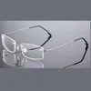 Sunglasses High Quality Rimless Pochromic Reading Glasses Men Women Progressive Multifocal Anti Blue-ray Presbyopic Titanium291r