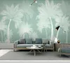 Fonds d'écran Papel De Parede Nordique Plante Tropicale Cocotier Paysage 3D Papier Peint Mural, Salon Chambre Papiers Peints Décor À La Maison