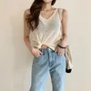 Bandaż Halter Sexy Crop Topy Kobiety Solidna Bawełniana Bielizna Kamizelka Kamizelka Lato Kobiet Camisole Bez Rękawów Slim Skinny 210423