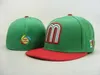 Mexico National Team Fitted Teams Hats Snapback Soccer Baseball Caps Football Hat Hip Hop Sports Fashion