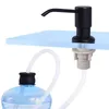 1Set Stainless Steel Liquid Soap Dispenser Built-in Lotion Pump Extension Tube for Home Bathroom Kitchen Sink Use Supplies 211206