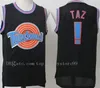 Mens All Stitched Basketball Jerseys Tune Squad Space Jam Movie Jersey 1 Bugs Bunny 2 Daffy Duck 1/3 Tweety Bird 10 Lola Bunny Size S-2XL