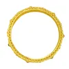 Bangle Filigree Luxury Women Yellow Gold Filled Bracelet Female Dubai Wedding Party Jewelry Gift Unopen Raym22